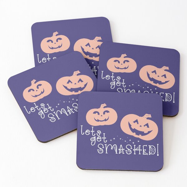 Item preview, Lets Get Smashed Halloween Pumpkins Joke Pun Quote designed and sold by DancingwithInk.