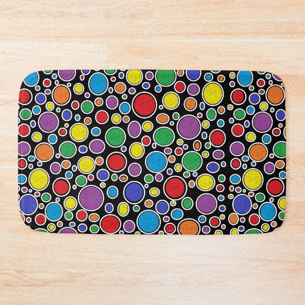 Item preview, Colored Bubbles Black    designed and sold by lornakay.