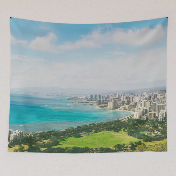 Item preview, Honolulu Cityscape | Oahu, Hawaii | Landscape Photo Print designed and sold by admkng.