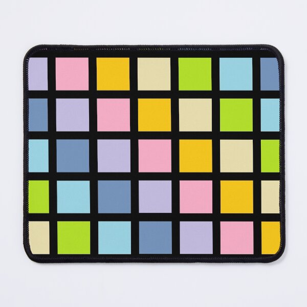 Item preview, Pastel Rainbow Squares Black  designed and sold by lornakay.