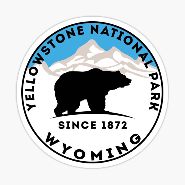 YELLOWSTONE NATIONAL PARK WYOMING BEAR 1872 HIKING CAMPING CLIMBING 2 Sticker