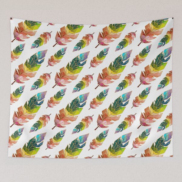 Item preview, Rainbow Geo Feathers designed and sold by OranelloDesigns.