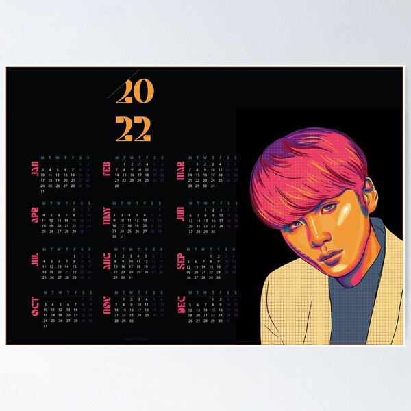 Item preview, BTS calendar 2022 designed and sold by Kairly-Tun.