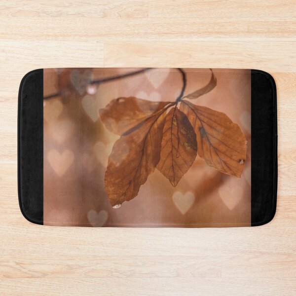 Item preview, Brown Autumn Leaves with Raindrops and Hearts designed and sold by HMadeArtSON.