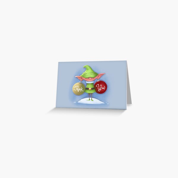 Elf Earrings "Thank You" card Greeting Card