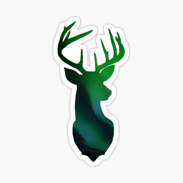 His - Northern Light Deer Sticker