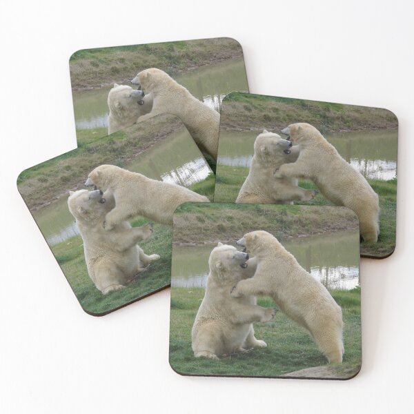 Item preview, Polar Bears Play Fighting designed and sold by LoneAngel.