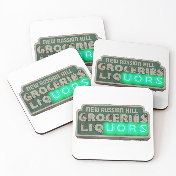 Item preview, New Russian Hill Market Groceries Liquors Sign San Francisco drawing designed and sold by VacationCity.