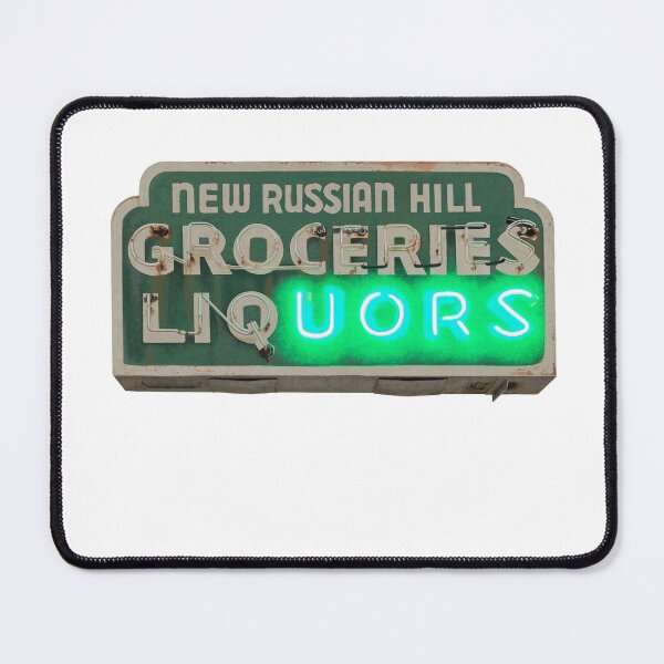 Item preview, New Russian Hill Market Groceries Liquors Sign San Francisco drawing designed and sold by VacationCity.