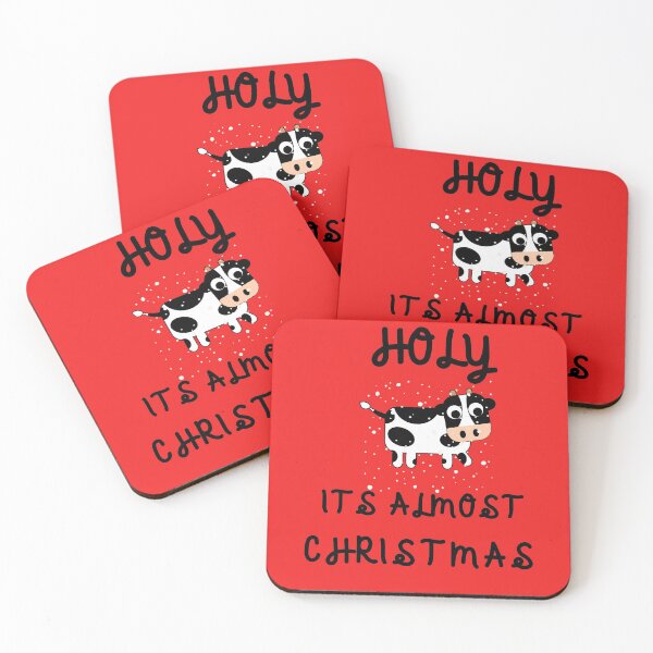 Item preview, HOLY cow IT's ALMOST CHRISTMAS IN ReD BLACK AND WHITE designed and sold by DoloresAlaire.