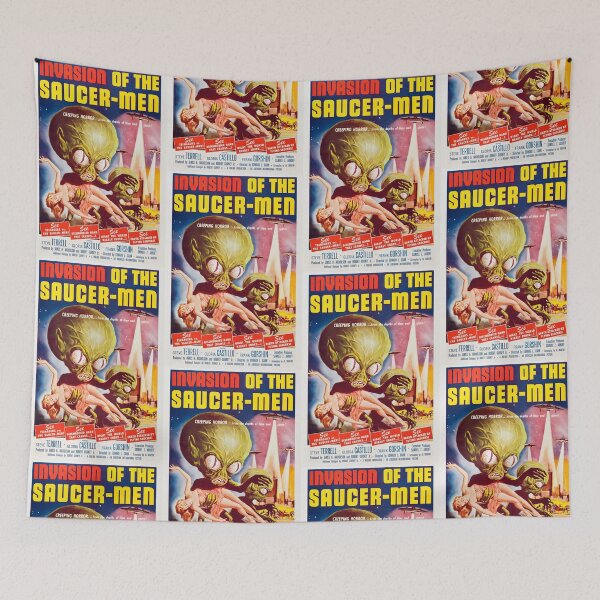 Item preview, Retro Sci-Fi Movie Poster Art - Science Fiction Movies UFO designed and sold by JustAwful.