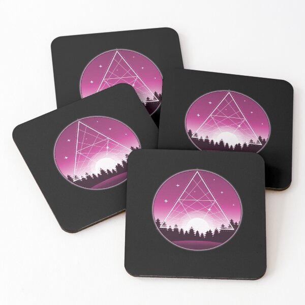 Item preview, Sacred Geometry Fuschia Moon Rise designed and sold by nanogarbanzo.