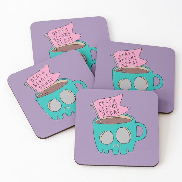 Item preview, Death Before Decaf Cute designed and sold by CatByDesign.