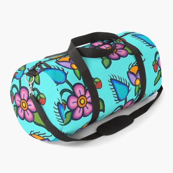 Item preview, Strawberry Bloom on soft cyan designed and sold by Jenannbrown.