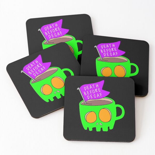 Item preview, Copy of Death Before Decaf Green designed and sold by CatByDesign.