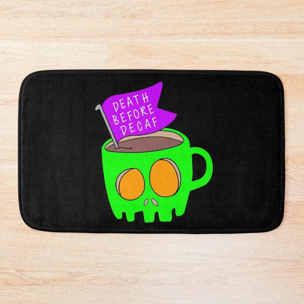 Item preview, Copy of Death Before Decaf Green designed and sold by CatByDesign.