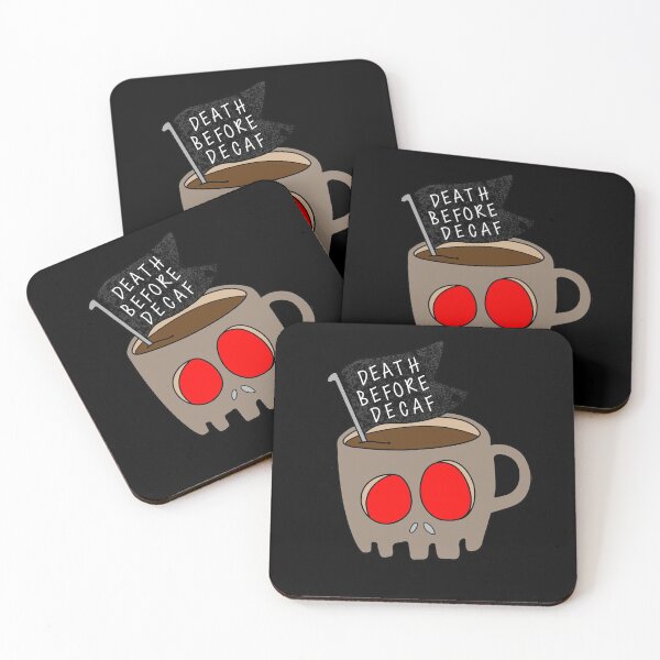 Item preview, Copy of Copy of Death Before Decaf Green designed and sold by CatByDesign.