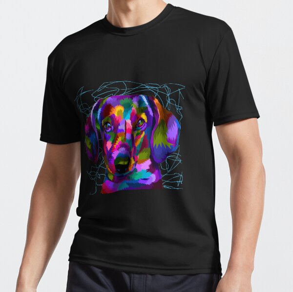 Pop Art Dachshund Active T-Shirt