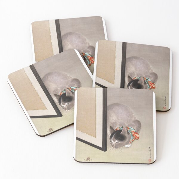 Item preview, Cat Watching a Spider - Japanese Painting designed and sold by xm-h.