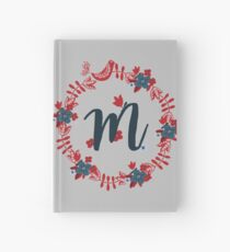 Skandinavisches Monogramm M Notizbuch