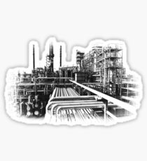 Old Refinery Industry Vintage Style T-Shirt Sticker
