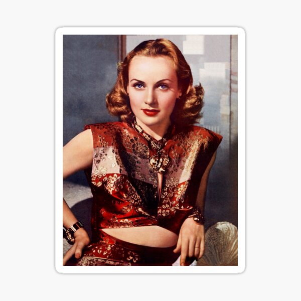 Carole Lombard In Color Sticker