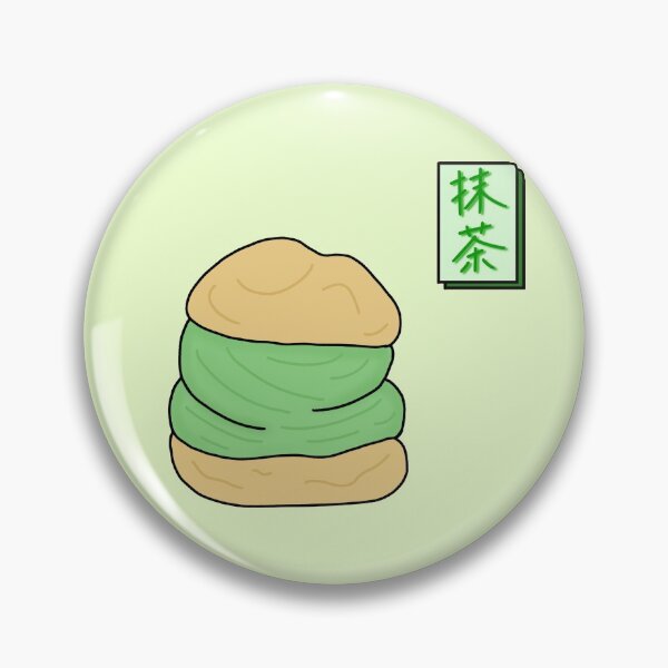 Item preview, Matcha Cream Puff with Japanese Logo designed and sold by takenoko-3.
