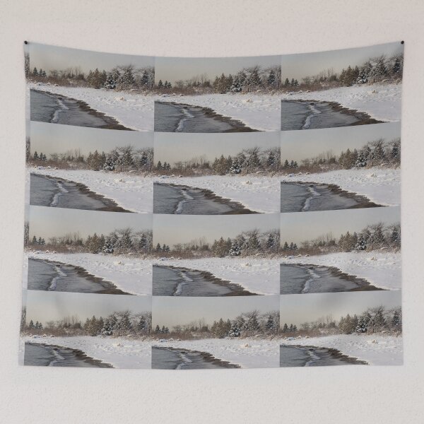 Item preview, The Snow Just Stopped - a Winter Beach on Lake Ontario designed and sold by Georgia Mizuleva.