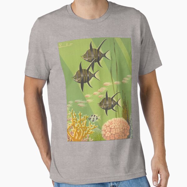 Item preview, Retro Fishes and Coral Illustration designed and sold by JoyforU.