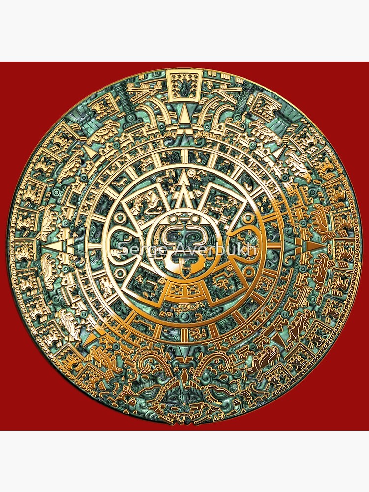 Ancient Mayan (Aztec) Calendar (Jade & Gold) by Captain7