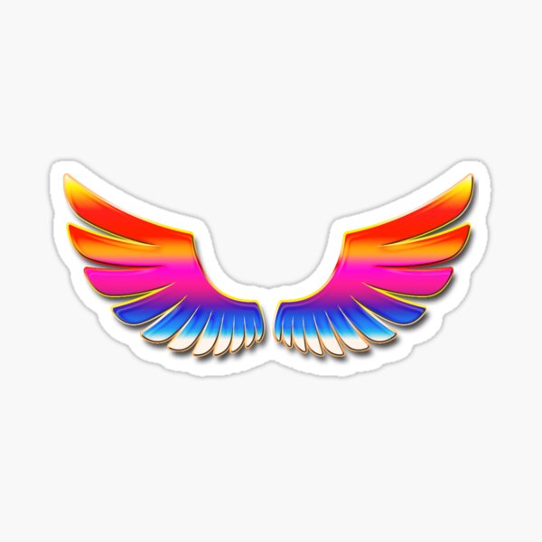 Angel Wings Rainbow Sticker