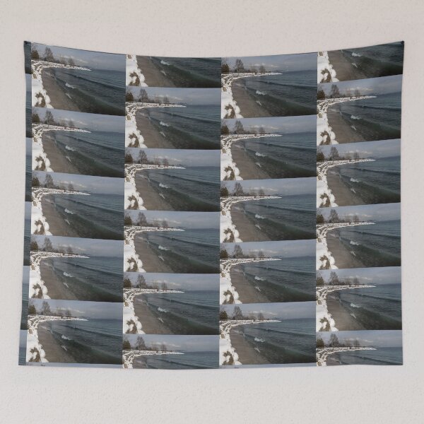 Item preview, Waterfront Winter - Waves, Snow and Skyline designed and sold by Georgia Mizuleva.