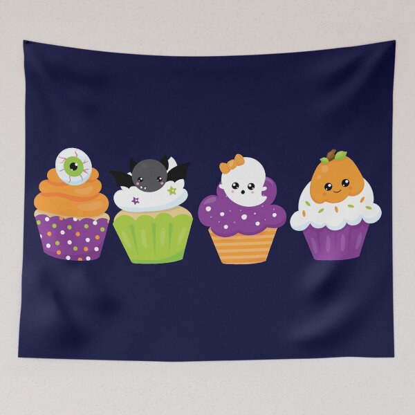 Item preview, Spooky Halloween Cupcakes - Kawaii, Cute designed and sold by PirateAvocado.