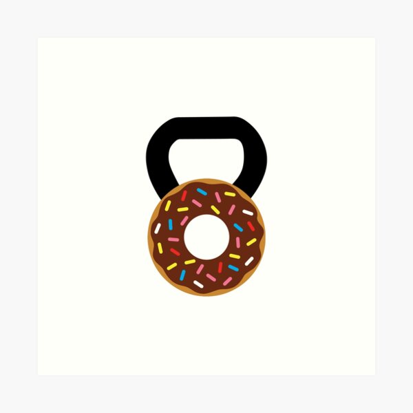 Kettlebell Donut Art Print
