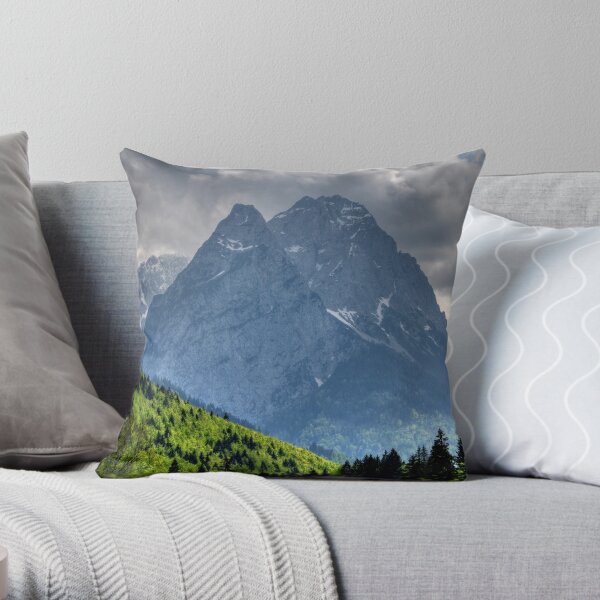 Mountain Zugspitze. Germany. Throw Pillow