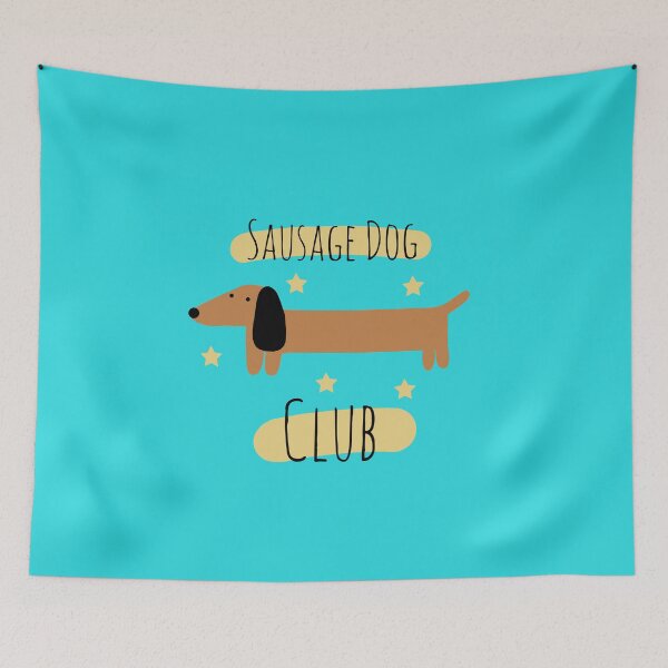 Item preview, Sausage Dog Club - Cute Dog Illustration - Doxie Life Design designed and sold by CamSkot.