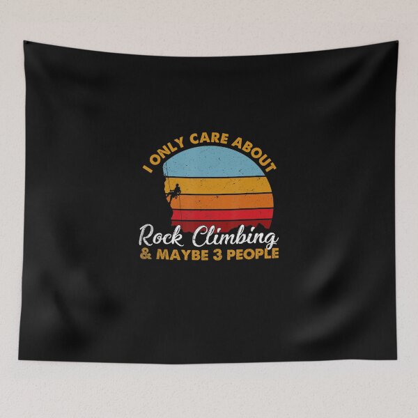 Item preview, Retro Style Sunset Rock Climbing designed and sold by FerdinandEngel.
