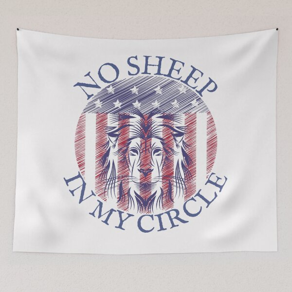 Item preview, No sheep in my circle, American flag design designed and sold by Auntieck.
