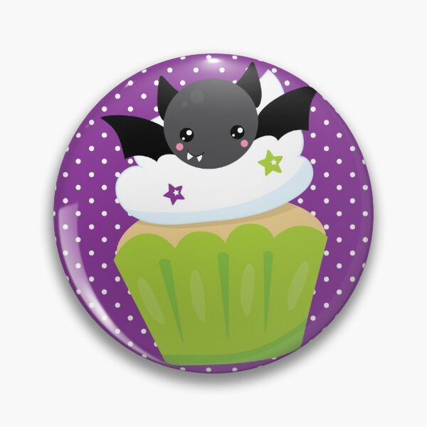 Item preview, Halloween Bat Cupcake - Kawaii, Cute designed and sold by PirateAvocado.