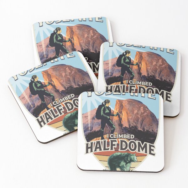 Item preview, Yosemite National Park - I Climbed Half Dome Vintage Retro Design for Women with Hiker and Bear designed and sold by SunNoonPark.