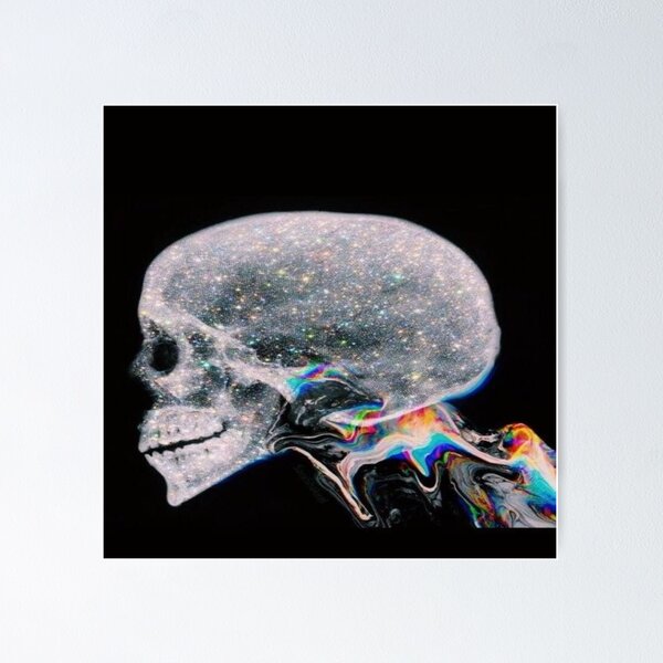 Item preview, holographic skull designed and sold by aloha-designs.