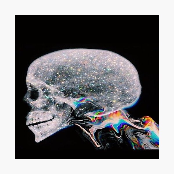 Item preview, holographic skull designed and sold by aloha-designs.