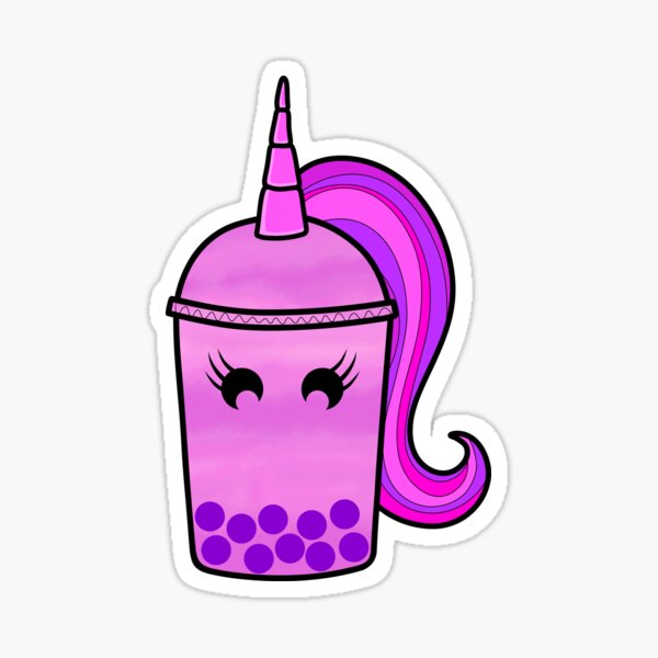 Bubble Tea Unicorn Stickers for Sale