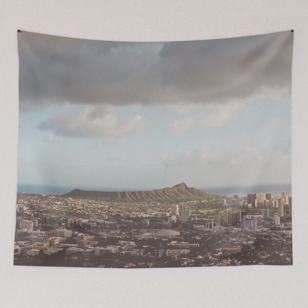 Item preview, Diamond Head & Honolulu Cityscape | Oahu, Hawaii | Landscape Photography Print designed and sold by admkng.