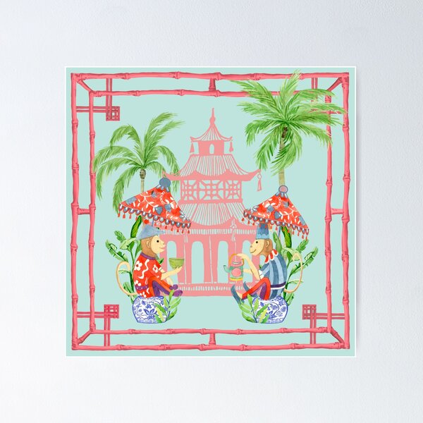 Item preview, Chinoiserie Monkey Pagoda pavilion chinoiserie designed and sold by Yunihadi.