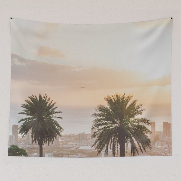 Item preview, Honolulu Sunset from Tantalus Lookout | Oahu, Hawaii | Landscape Photography Print designed and sold by admkng.