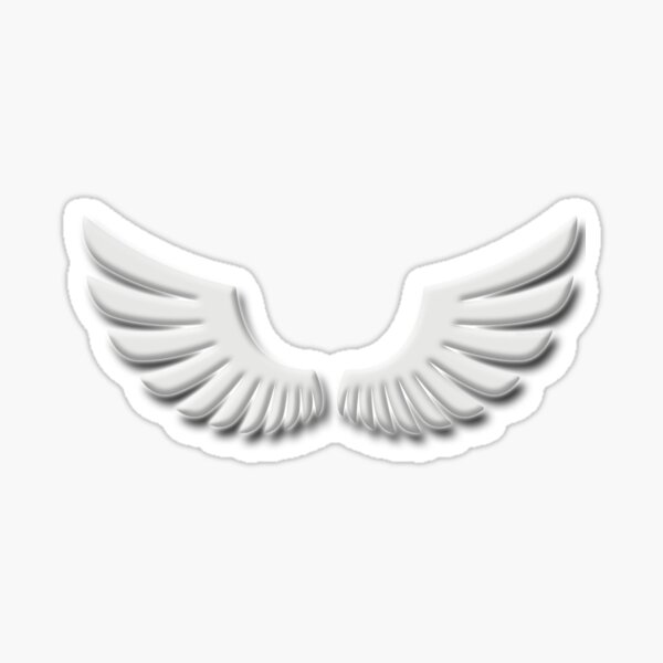 White Angel Wings Sticker