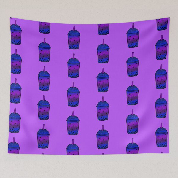 Item preview, Blue and Purple Galaxy Boba Bubble Tea Drink designed and sold by KTCreativeSide.