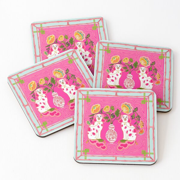Item preview,  Chinoiserie Staffordshire Pink and Coral designed and sold by Yunihadi.