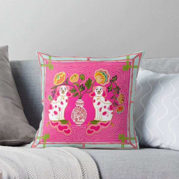 Item preview,  Chinoiserie Staffordshire Pink and Coral designed and sold by Yunihadi.